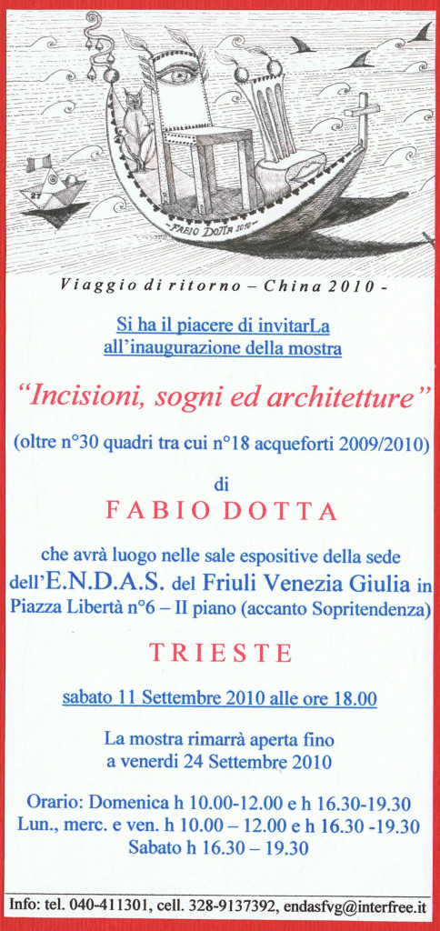 INVITO MOSTRA DEL 2010 ALL'ENDAS FVG