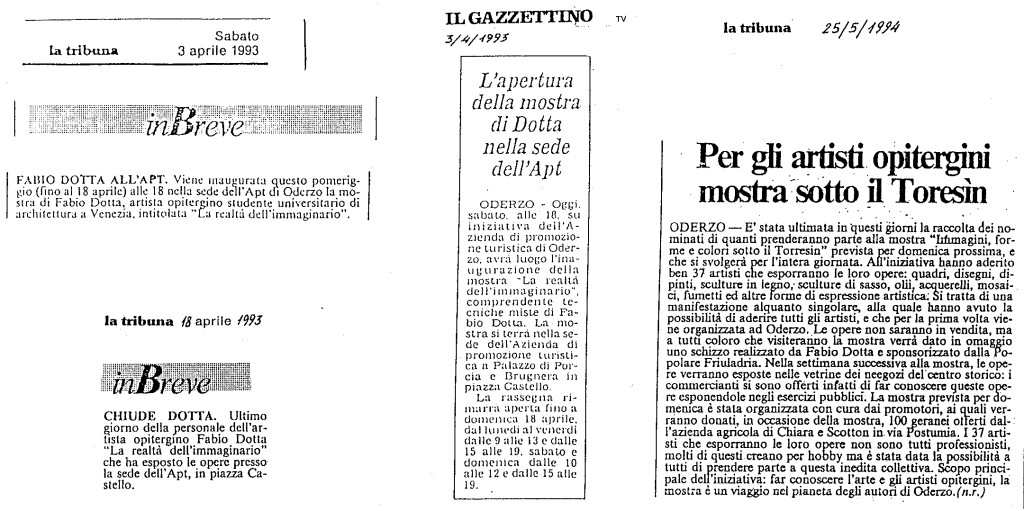 ODERZO_1993_I PRIMI ARTICOLI